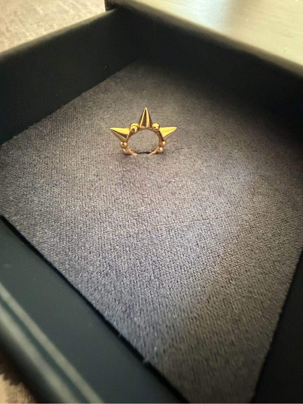 Maria Tash Rose Gold Granulated Triple Spike 6.5 Mm — image 2 of 5
